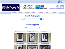 Tablet Screenshot of bdautographs.com